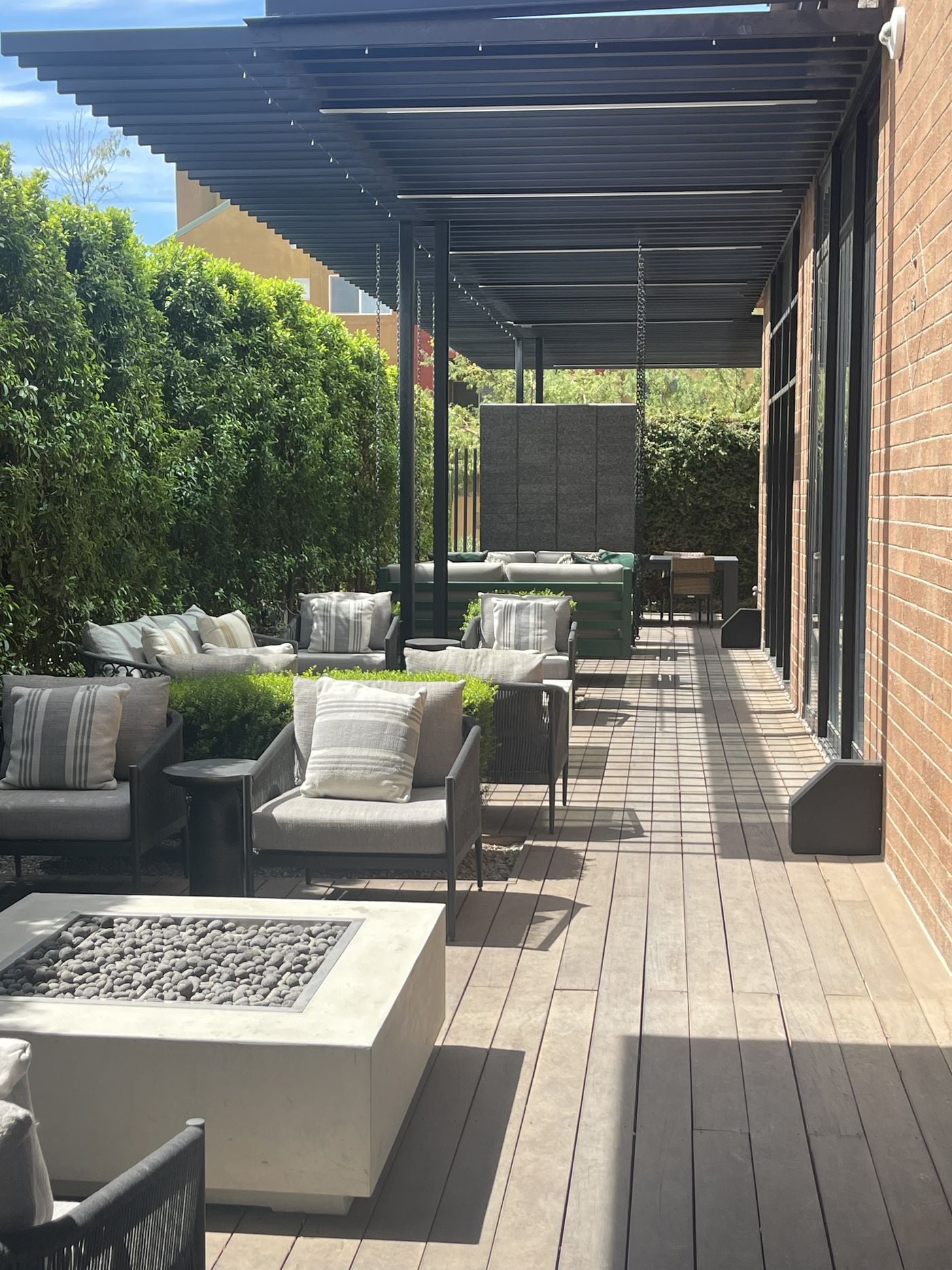 Patio lounge at the Klutch MFM Tempe office
